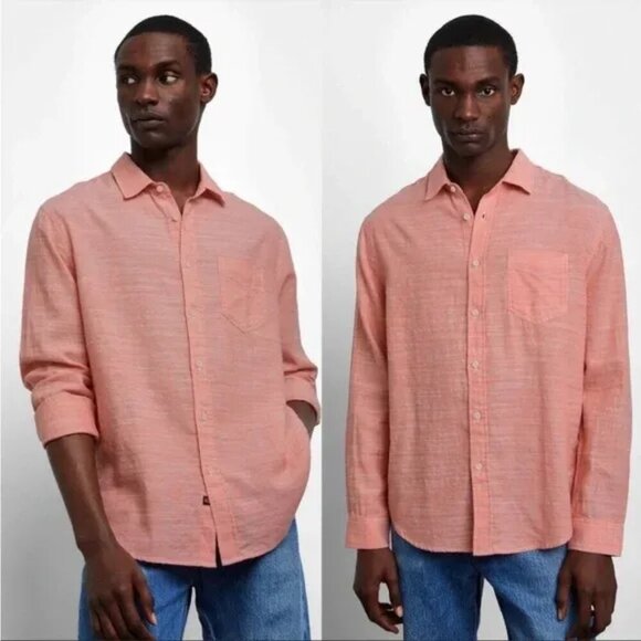Rails Wyatt Button Down Shirt in Watermelon S Lightweight Casual Office Summer - Picture 1 of 7